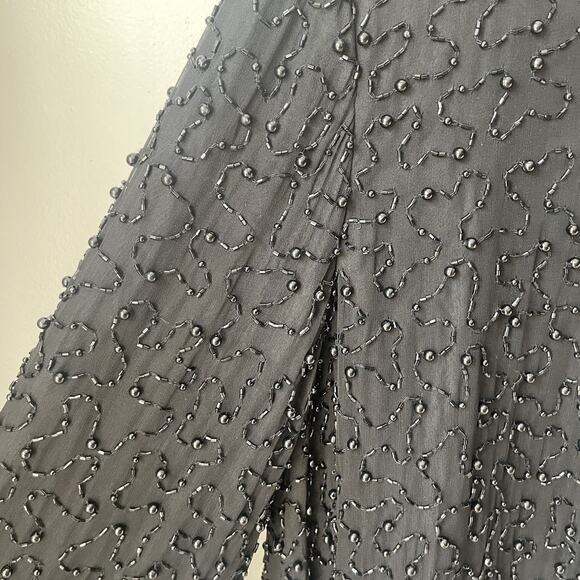 NWT Cote d Azur Evening Formal Silk Beaded Long Sleeve Formal Women’s Size Large - Picture 5 of 11